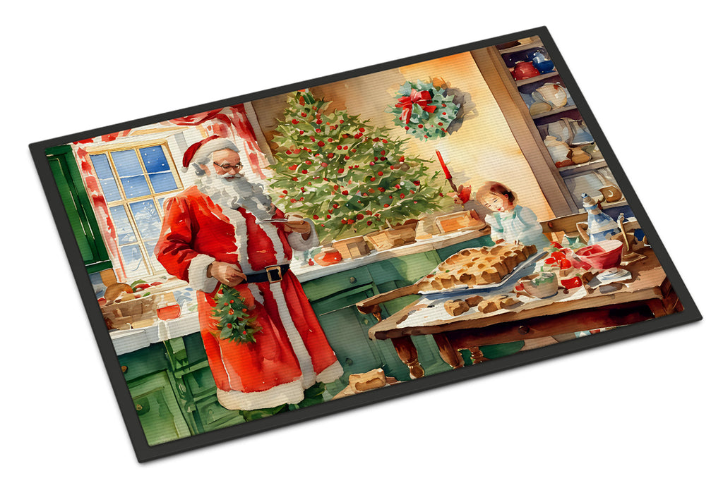 Cookies with Santa Claus Papa Noel Doormat