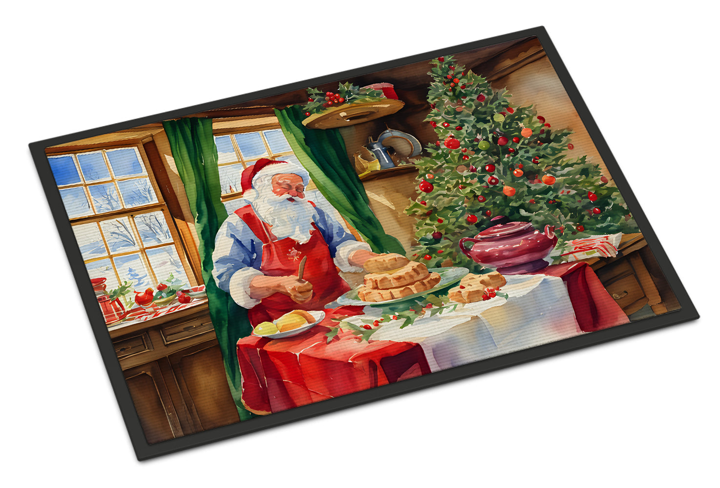 Cookies with Santa Claus Papa Noel Doormat