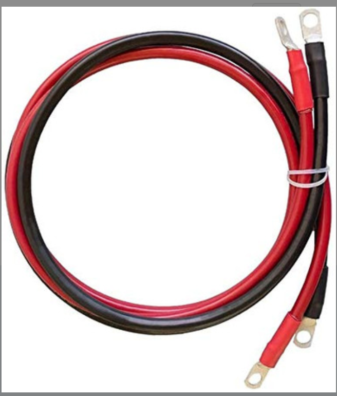 Battery Inverter Cables 5FT/1.5M 25MM¬≤/4AWG For 3/8 IN Lugs-2