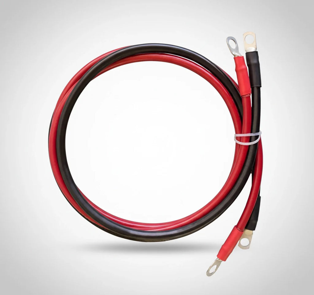 Battery Inverter Cables 5FT/1.5M 25MM¬≤/4AWG For 3/8 IN Lugs-0